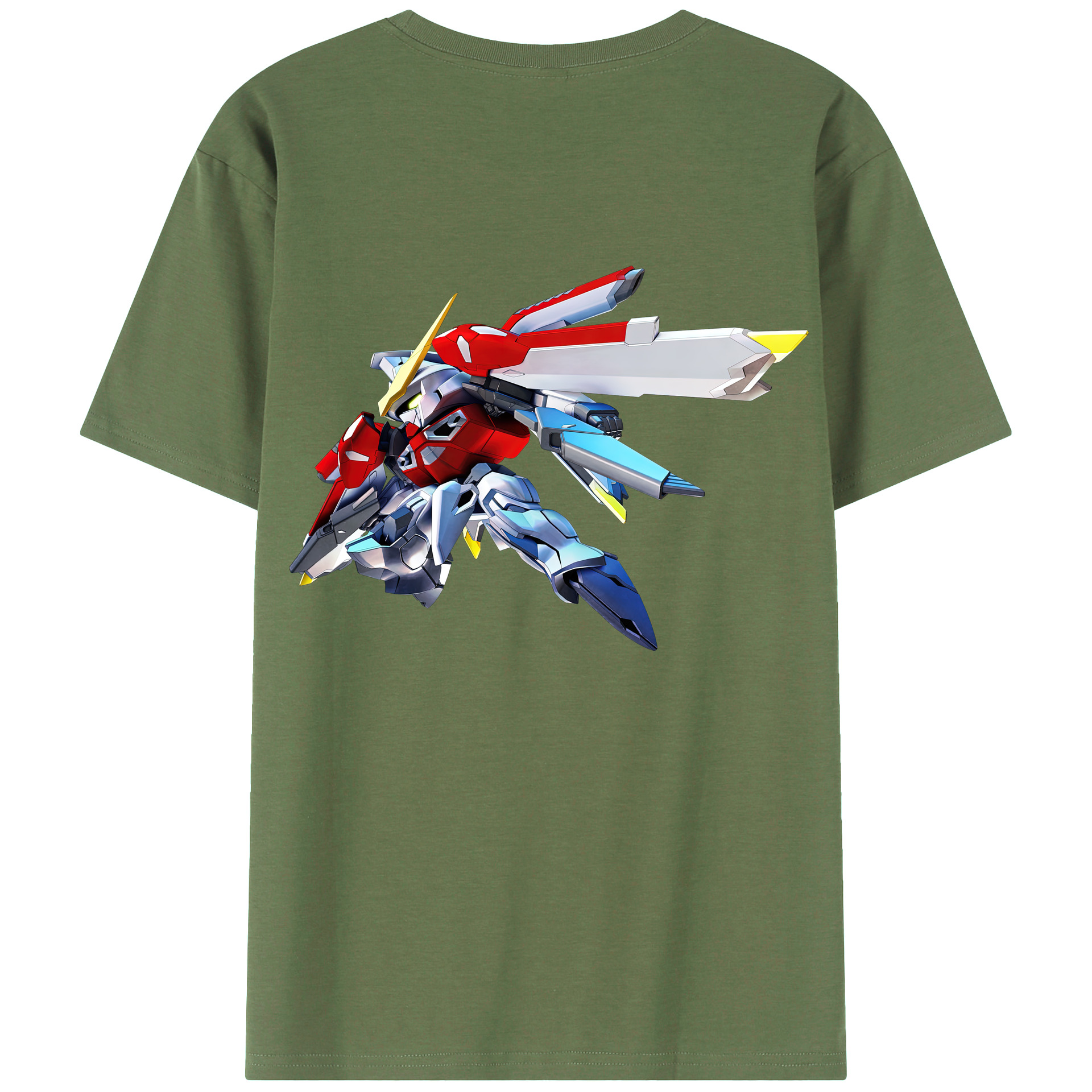 （画像用） 機動戦士ガンダム Mobile Suit Gundam 綿100％ メンズ半袖Tシャツ（バックプリント） 通気性
